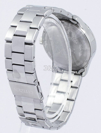 Citizen Automatic movement White Stainless steel Male NH8350-83A. A brand-new Citizen watch featuring a White dial and a Stainless steel strap. Angled view. - view 3