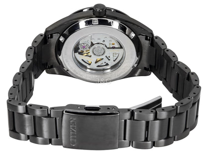 Citizen Collection Automatic movement Black Stainless steel Male NB1054-58E. A brand-new Citizen Collection watch featuring a Black dial and a Stainless steel strap. Side view. - view 4