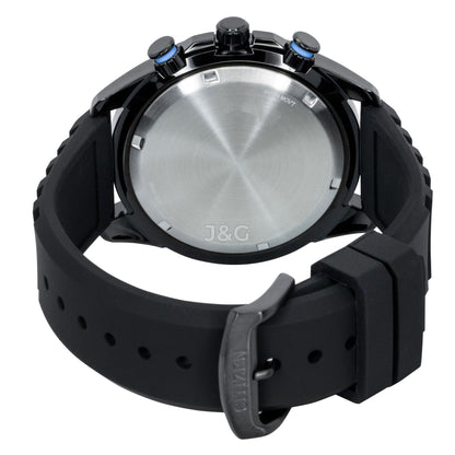 Citizen Eco-Drive Chronograph function Black Silicone Male AT2587-02E. A brand-new Citizen Eco-Drive watch featuring a Black dial and a Silicone strap. Front view. - view 4