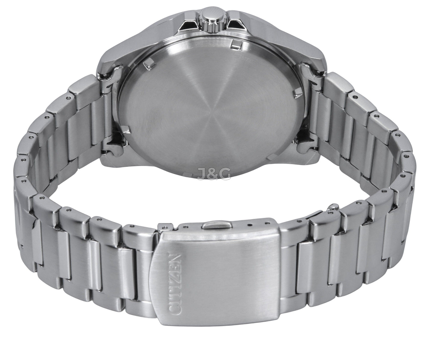 Citizen Eco-Drive Date display Green Stainless steel Male AW1811-82X. A brand-new Citizen Eco-Drive watch featuring a Green dial and a Stainless steel strap. Angled view. - view 4