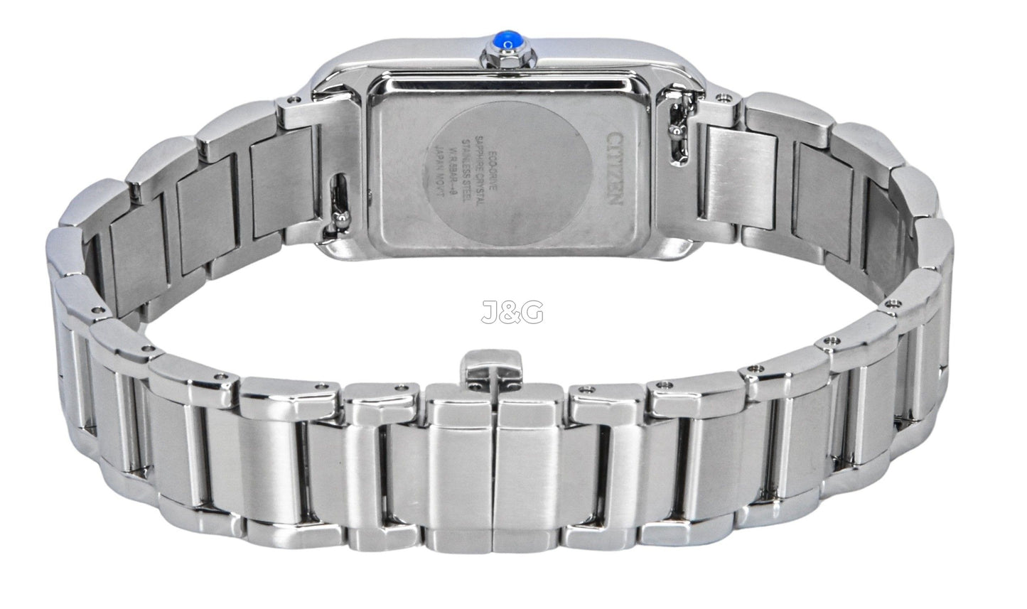 Citizen Eco-Drive Deployment clasp Mother Of Pearl Stainless steel Female EW5620-55N. A brand-new Citizen Eco-Drive watch featuring a Mother Of Pearl dial and a Stainless steel strap. Front view. - view 3