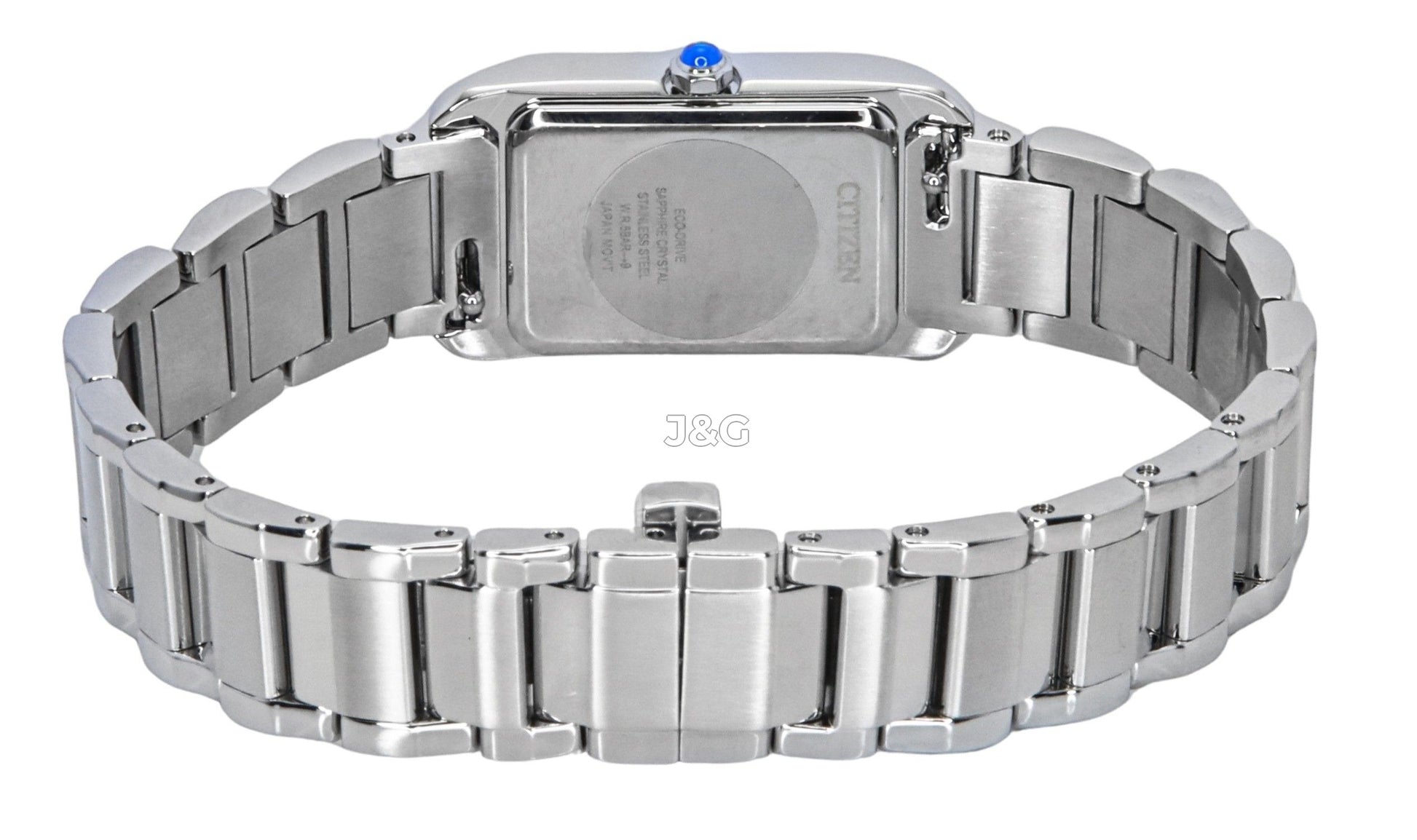 Citizen Eco-Drive Deployment clasp Mother Of Pearl Stainless steel Female EW5620-55N. A brand-new Citizen Eco-Drive watch featuring a Mother Of Pearl dial and a Stainless steel strap. Front view. - view 3