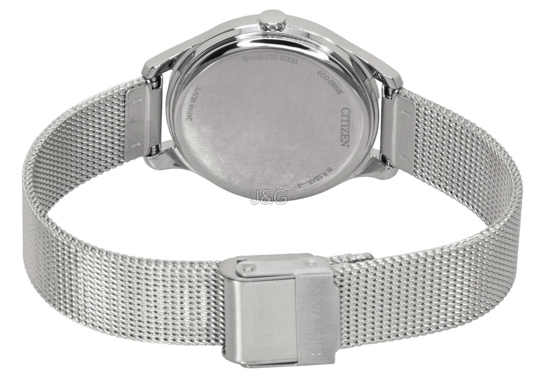 Citizen Eco-Drive Stainless Steel Mint Green Dial Wo. A brand-new Citizen Eco-Drive watch featuring a Green dial and a Stainless steel strap. Angled view. - SEQ_4