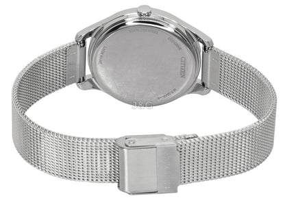 Citizen Eco-Drive Stainless Steel Mint Green Dial Wo. A brand-new Citizen Eco-Drive watch featuring a Green dial and a Stainless steel strap. Side view. - SEQ_4