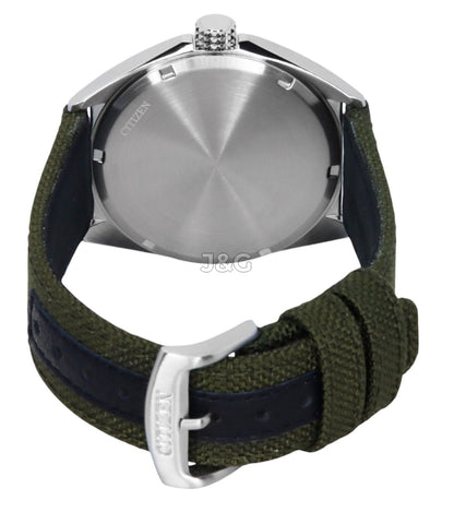 Citizen Eco-Drive White Nylon Male AW1571-09A. A brand-new Citizen Eco-Drive watch featuring a White dial and a Nylon strap. Front view. - view 4