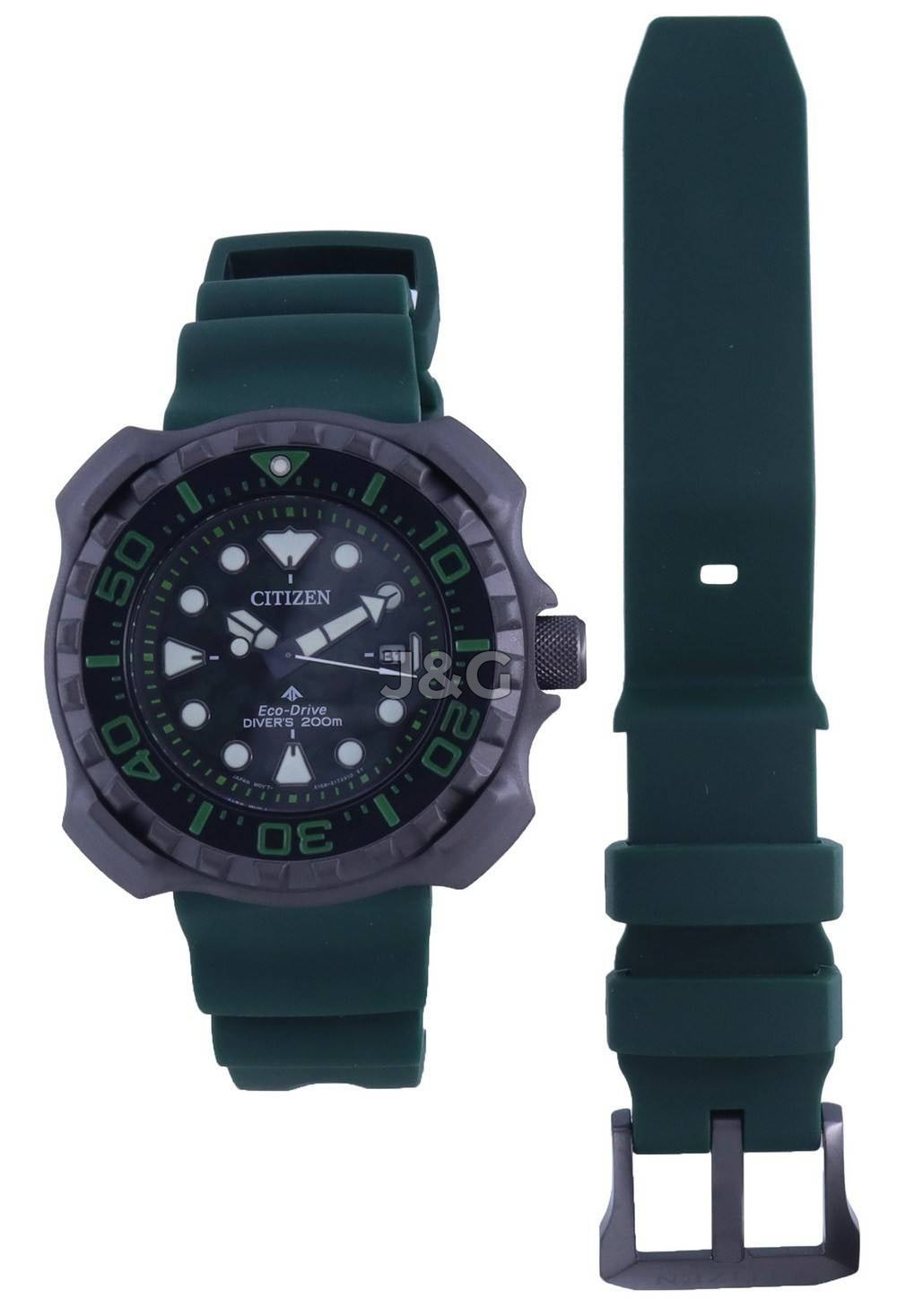 Citizen Promaster Date display Black Polyurethane (PU) Male BN0228-06W. A brand-new Citizen Promaster watch featuring a Black dial and a Polyurethane (PU) strap. Front view. - view 5