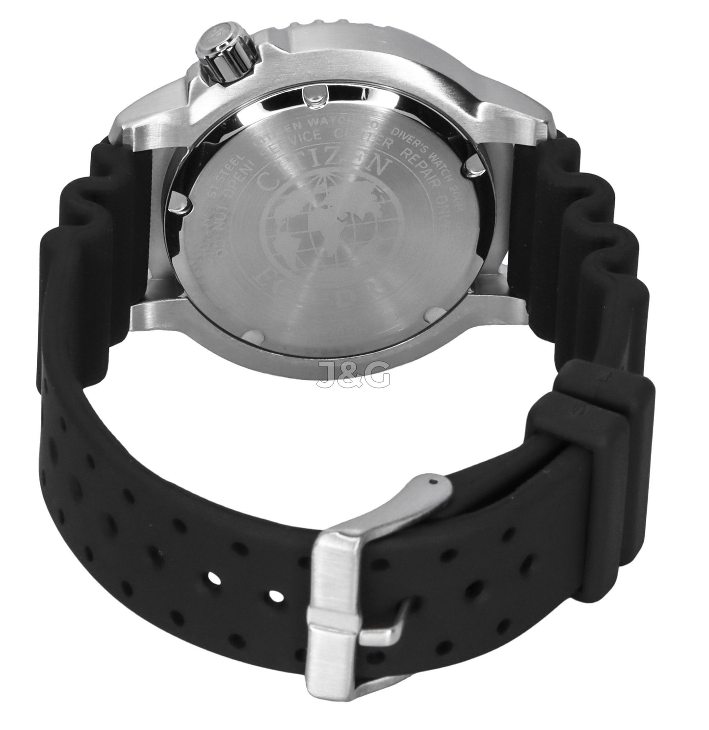 Citizen Promaster Date display Black Silicone Male BN0159-15X. A brand-new Citizen Promaster watch featuring a Black dial and a Silicone strap. Side view. - view 4