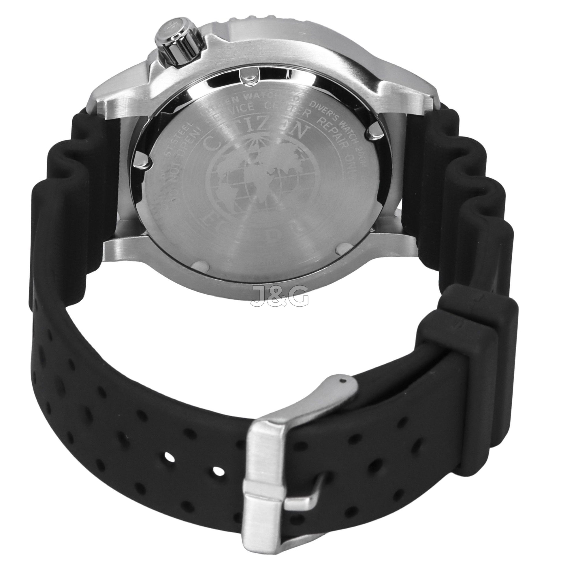 Citizen Promaster Date display Black Silicone Male BN0159-15X. A brand-new Citizen Promaster watch featuring a Black dial and a Silicone strap. Side view. - view 4
