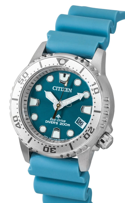 Citizen Promaster Polyurethane Strap Blue Dial Eco-Drive. A brand-new Citizen Promaster watch featuring a Blue dial and a Polyurethane (PU) strap. Front view. - SEQ_3