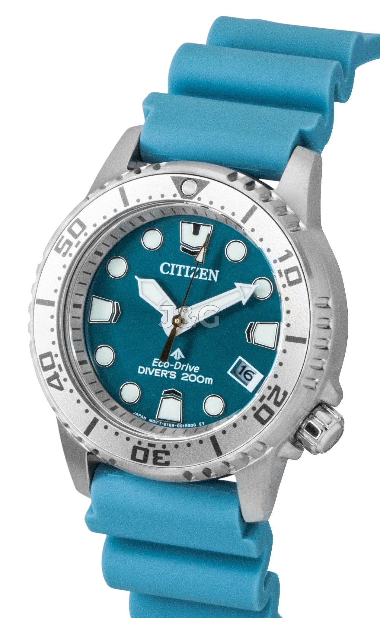 Citizen Promaster Polyurethane Strap Blue Dial Eco-Drive. A brand-new Citizen Promaster watch featuring a Blue dial and a Polyurethane (PU) strap. Front view. - SEQ_3