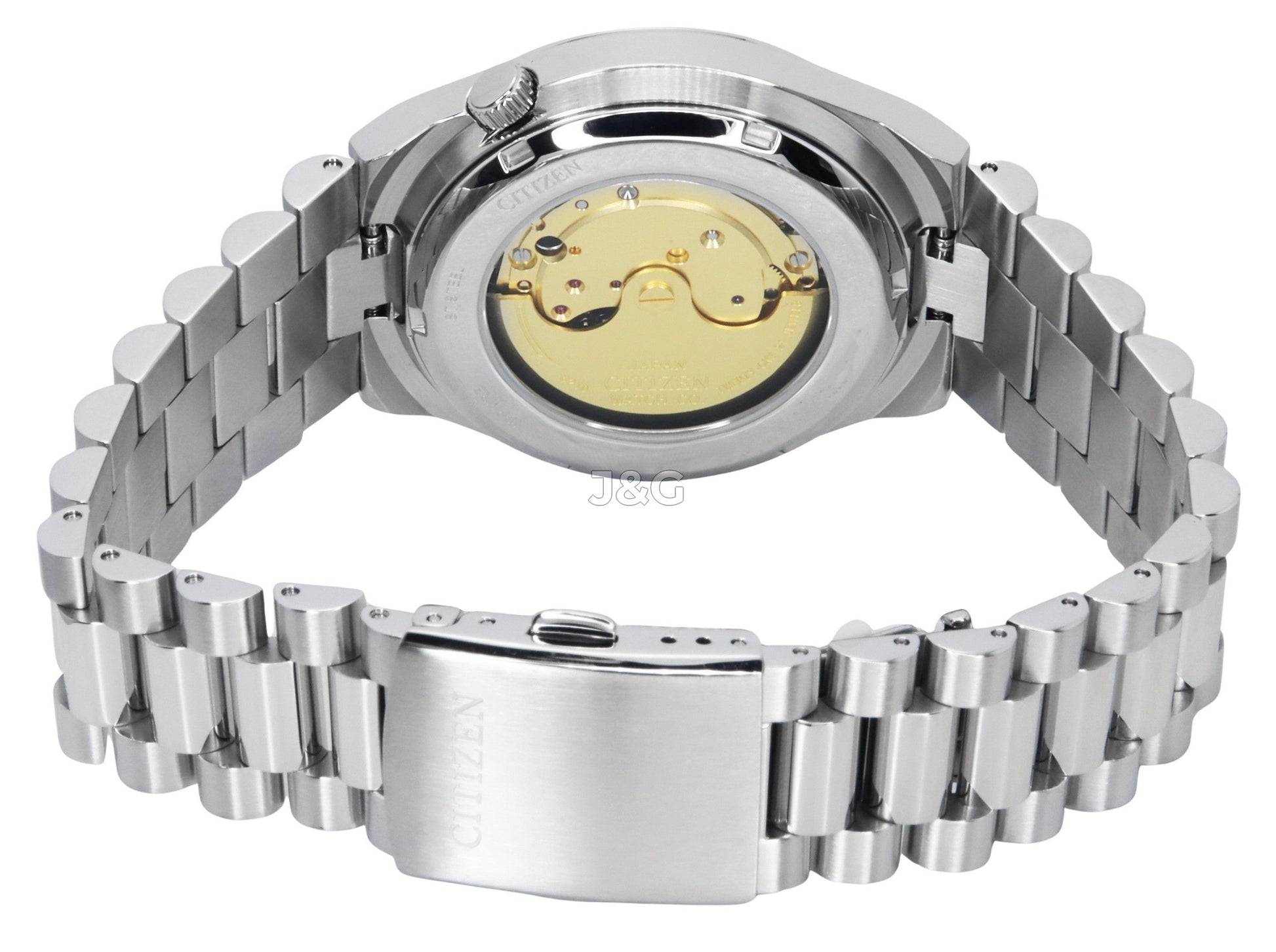 Citizen Tsuyosa Automatic movement Green Stainless steel Male NJ0159-86X. A brand-new Citizen Tsuyosa watch featuring a Green dial and a Stainless steel strap. Angled view. - view 4