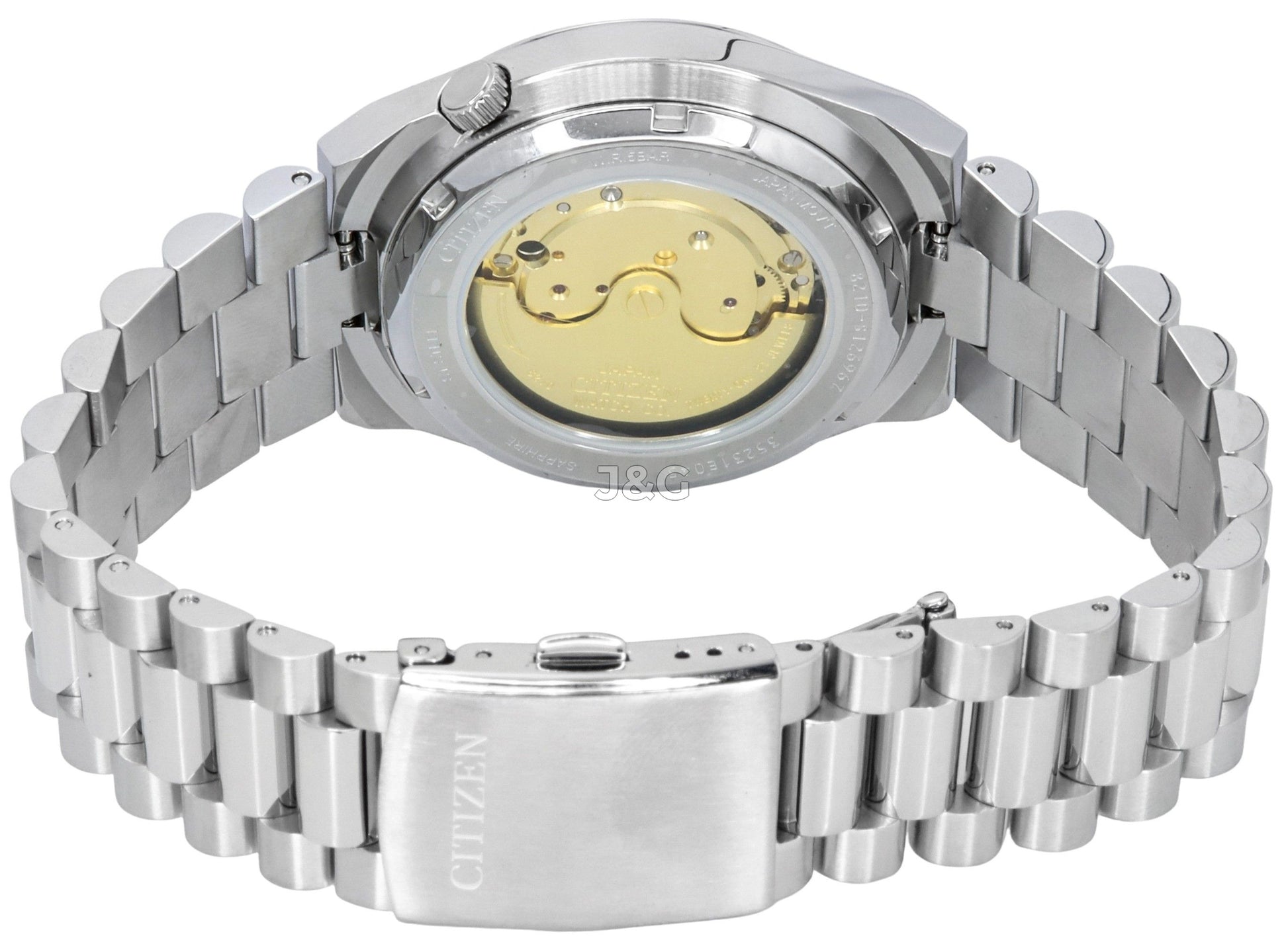 Citizen Tsuyosa Automatic movement Turquoise Stainless steel Male NJ0151-88X. A brand-new Citizen Tsuyosa watch featuring a Turquoise dial and a Stainless steel strap. Front view. - view 4