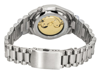 Citizen Tsuyosa Stainless Steel Black Dial Automatic. A brand-new Citizen Tsuyosa watch featuring a Black dial and a Stainless steel strap. Front view. - SEQ_4