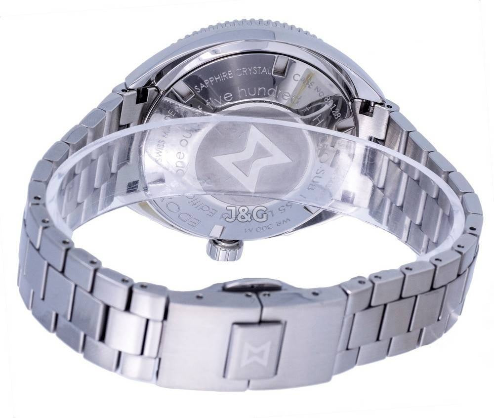 Edox Hydro-Sub Automatic movement Black Stainless steel Male 801283NBMNIB. A brand-new Edox Hydro-Sub watch featuring a Black dial and a Stainless steel strap. Side view. - view 4