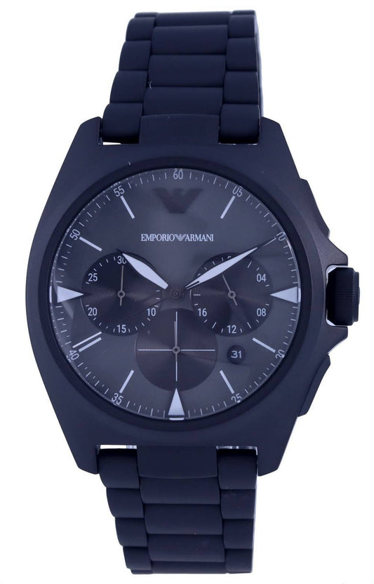 Emporio Armani Chronograph Stainless Steel Quartz. A brand-new Emporio Armani watch featuring a Stainless steel strap. Angled view.