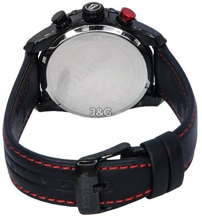 Festina Chronograph Date display Blue Leather Male F20519-2. A brand-new Festina Chronograph watch featuring a Blue dial and a Leather strap. Angled view. - view 4