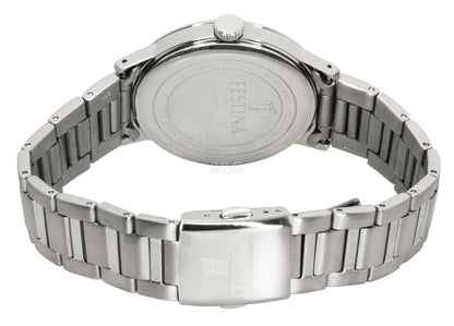 Festina Titanium Quartz movement Grey Stainless steel Male F20435-2. A brand-new Festina Titanium watch featuring a Grey dial and a Stainless steel strap. Front view. - view 4