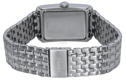 Fossil Carraway Deployment clasp Silver Stainless steel Male FS6008. A brand-new Fossil Carraway watch featuring a Silver dial and a Stainless steel strap. Angled view. - view 4