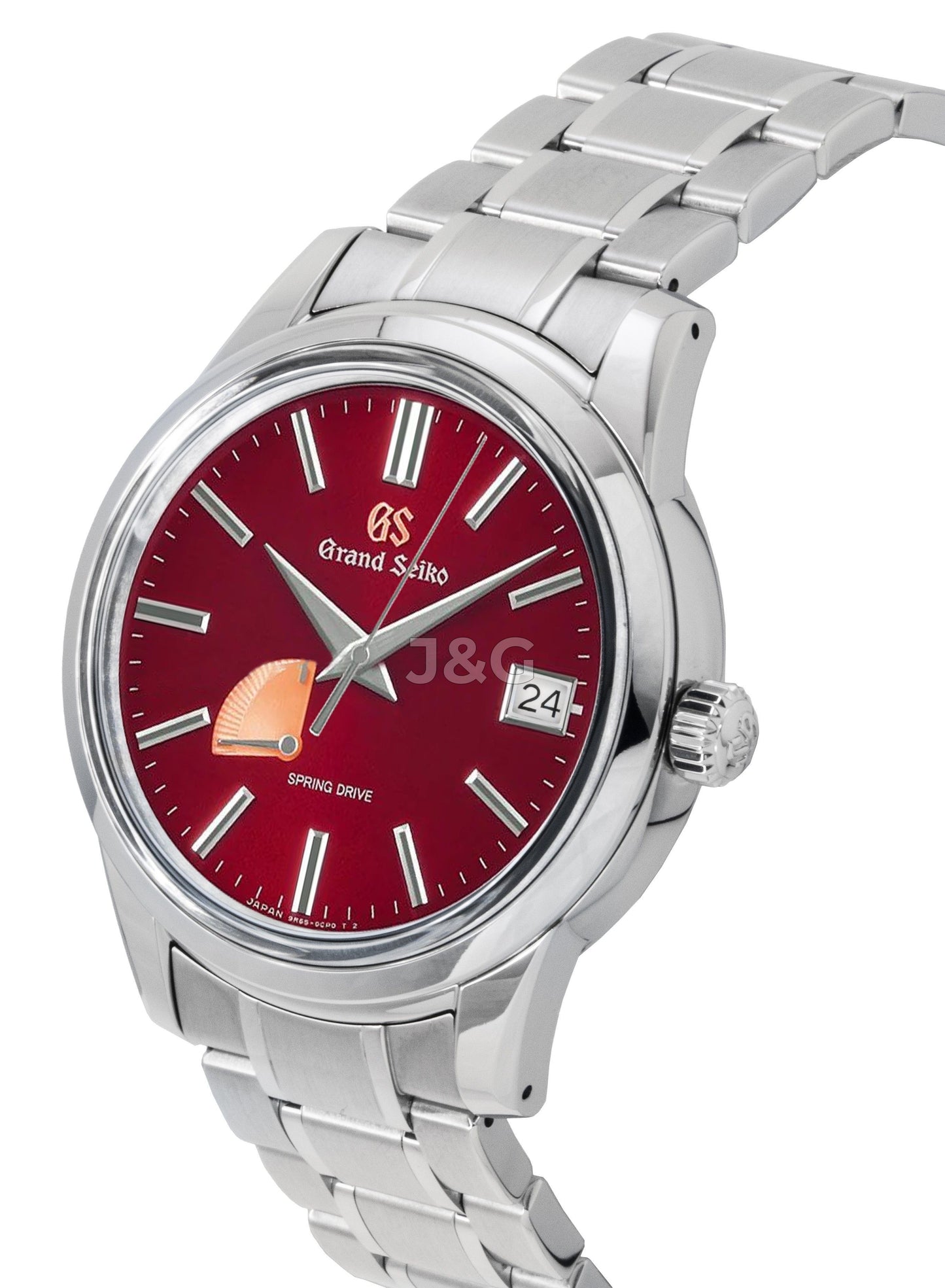 Grand Seiko Elegance Automatic movement Red Stainless steel Male SBGA499G. A brand-new Grand Seiko Elegance watch featuring a Red dial and a Stainless steel strap. Front view. - view 2