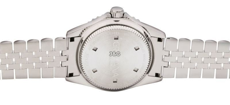 Grovana Automatic movement Blue Stainless steel Male 1571.2231.-.GW. A brand-new Grovana watch featuring a Blue dial and a Stainless steel strap. Side view. - view 3