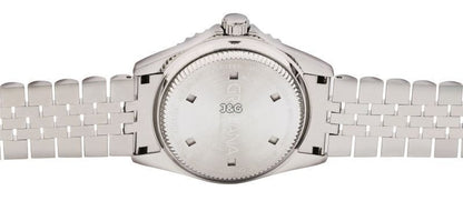 Grovana Automatic movement Blue Stainless steel Male 1571.2231.-.GW. A brand-new Grovana watch featuring a Blue dial and a Stainless steel strap. Side view. - view 3