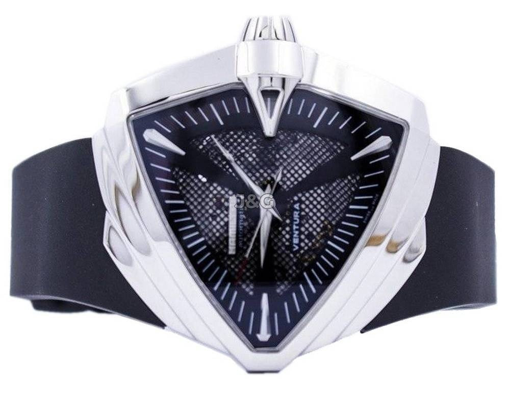 Hamilton Automatic movement Black Stainless steel Male H24655331. A brand-new Hamilton watch featuring a Black dial and a Stainless steel strap. Angled view. - view 5