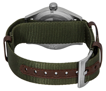 Hamilton Khaki Field Luminous hands Black Polyester Male H69401930. A brand-new Hamilton Khaki watch featuring a Black dial and a Polyester strap. Side view. - view 4