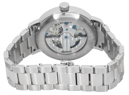 Ingersoll Automatic movement White Stainless steel Male I13104. A brand-new Ingersoll watch featuring a White dial and a Stainless steel strap. Front view. - view 3