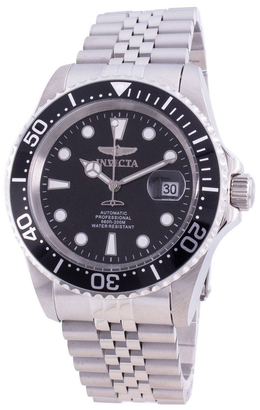 Invicta Pro Diver 30091 Automatic 200M Stainless Steel. A brand-new Invicta Pro Diver watch featuring a Stainless steel strap. Angled view.