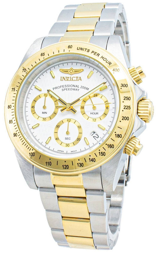 Invicta Professional 200M Speedway Chronograph 9212. A brand-new Invicta Speedway watch featuring a Stainless steel strap. Front view.