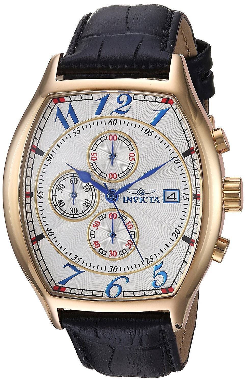 Invicta Specialty Multi-Function Quartz 14330. A brand-new Invicta Specialty watch featuring a Leather strap. Side view.