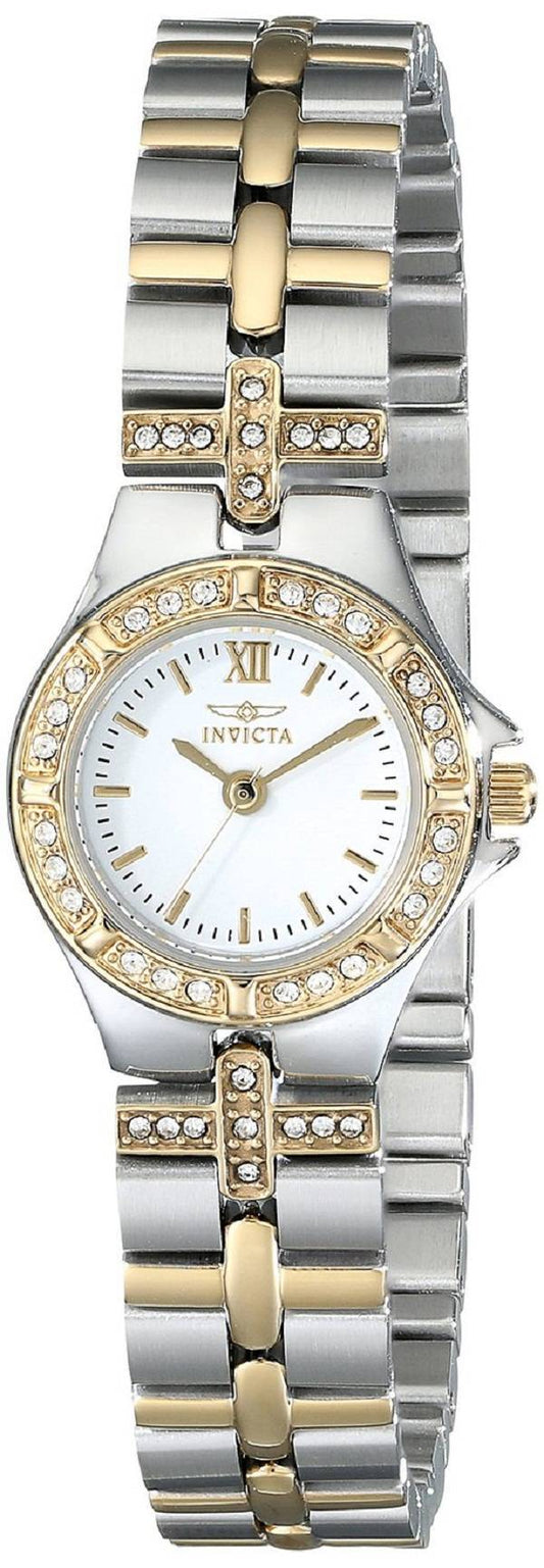 Invicta Wildflower Collection Crystal Accented 0133 Wo. A brand-new Invicta Wildflower watch featuring a Stainless steel strap. Front view.