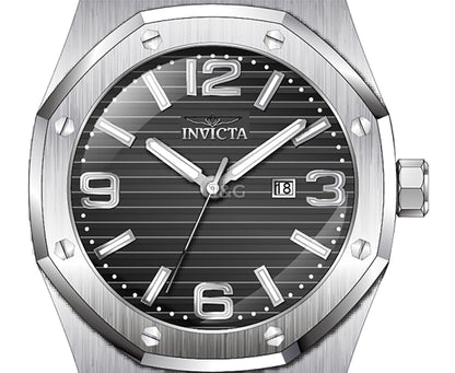 Invicta Huracan Date display Black Silicone Male INV45772. A brand-new Invicta Huracan watch featuring a Black dial and a Silicone strap. Side view. - view 2