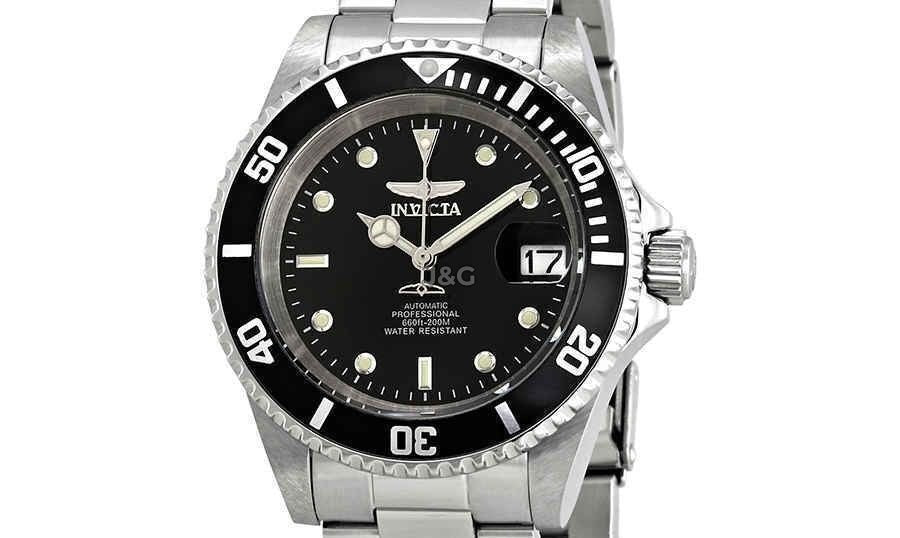 Invicta Pro Diver Automatic movement Black Stainless steel Male INV8926OB. A brand-new Invicta Pro Diver watch featuring a Black dial and a Stainless steel strap. Front view. - view 2