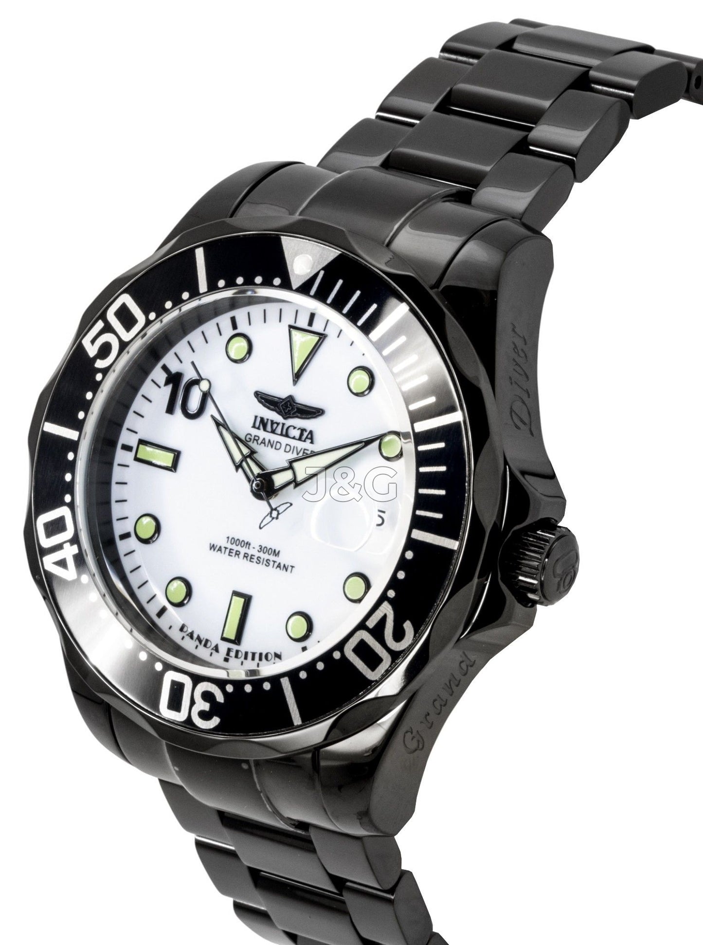 Invicta Pro Diver Automatic movement Silver Stainless steel Male INV48707. A brand-new Invicta Pro Diver watch featuring a Silver dial and a Stainless steel strap. Side view. - view 3