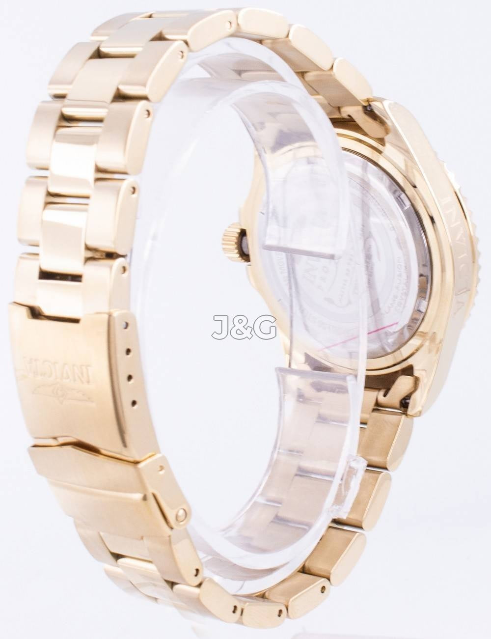 Invicta Pro Diver Date display Black Stainless steel Male INV30025. A brand-new Invicta Pro Diver watch featuring a Black dial and a Stainless steel strap. Side view. - view 4