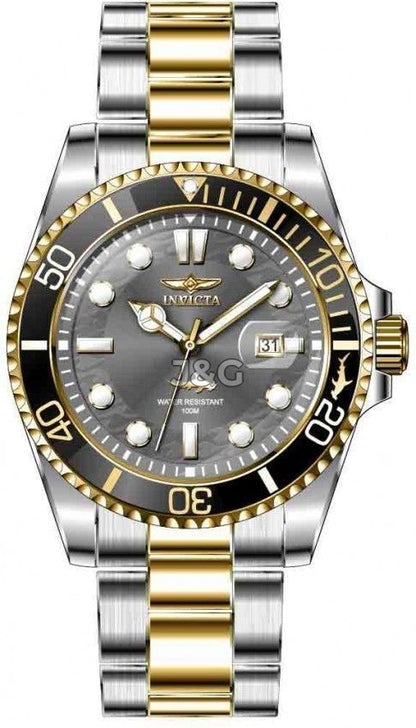 Invicta Pro Diver Date display Black Stainless steel Male INV30809. A brand-new Invicta Pro Diver watch featuring a Black dial and a Stainless steel strap. Side view. - view 2