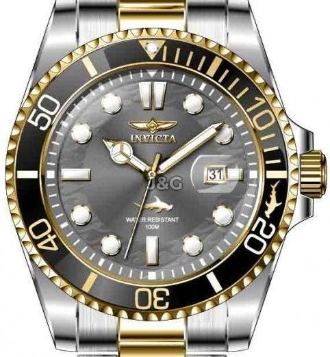 Invicta Pro Diver Date display Black Stainless steel Male INV30809. A brand-new Invicta Pro Diver watch featuring a Black dial and a Stainless steel strap. Side view. - view 3