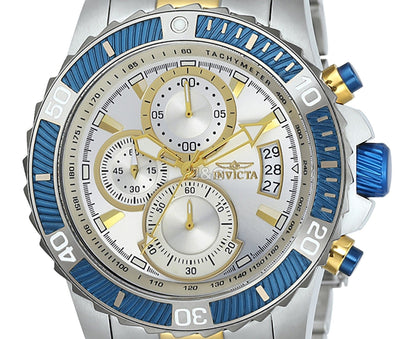 Invicta Pro Diver Date display Silver Stainless steel Male INV23994. A brand-new Invicta Pro Diver watch featuring a Silver dial and a Stainless steel strap. Front view. - view 2