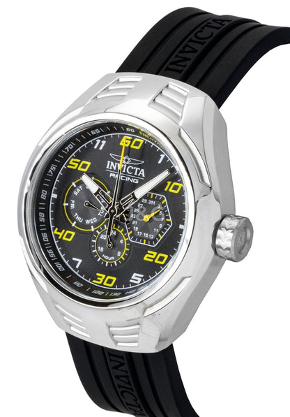 Invicta Racing Automatic movement Black Silicone Male INV47724. A brand-new Invicta Racing watch featuring a Black dial and a Silicone strap. Side view. - view 3
