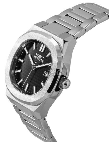 Invicta Speedway Automatic movement Black Stainless steel Male INV48319. A brand-new Invicta Speedway watch featuring a Black dial and a Stainless steel strap. Angled view. - view 3