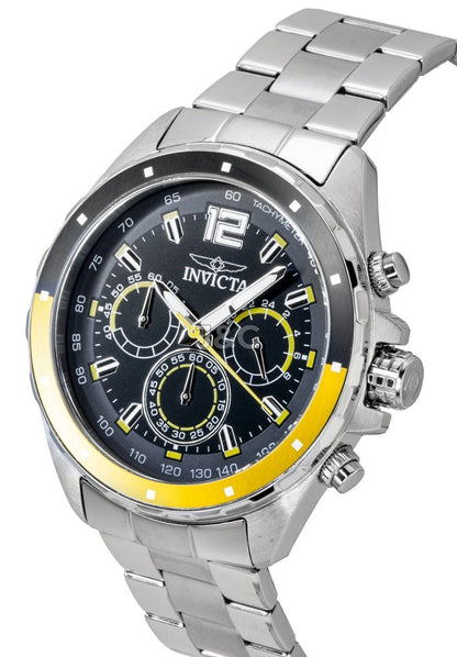 Invicta Speedway Quartz movement Black Stainless steel Male INV49365. A brand-new Invicta Speedway watch featuring a Black dial and a Stainless steel strap. Side view. - view 3