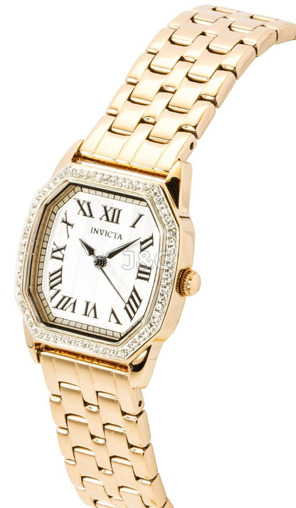 Invicta Wildflower Automatic movement Silver Stainless steel Female INV49039. A brand-new Invicta Wildflower watch featuring a Silver dial and a Stainless steel strap. Side view. - view 2