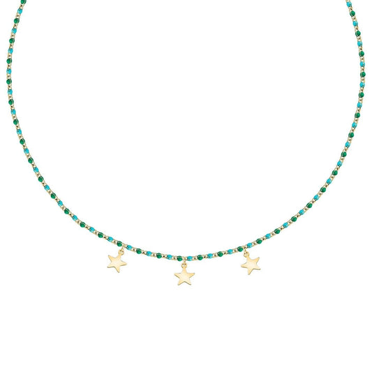 La Petite Story Gold Tone Steel Necklace With Green And. A brand-new La Petite Story watch. Front view.