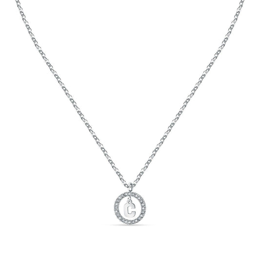 La Petite Story Letter C Steel Necklace With Clear Crystal. A brand-new La Petite Story watch. Front view.
