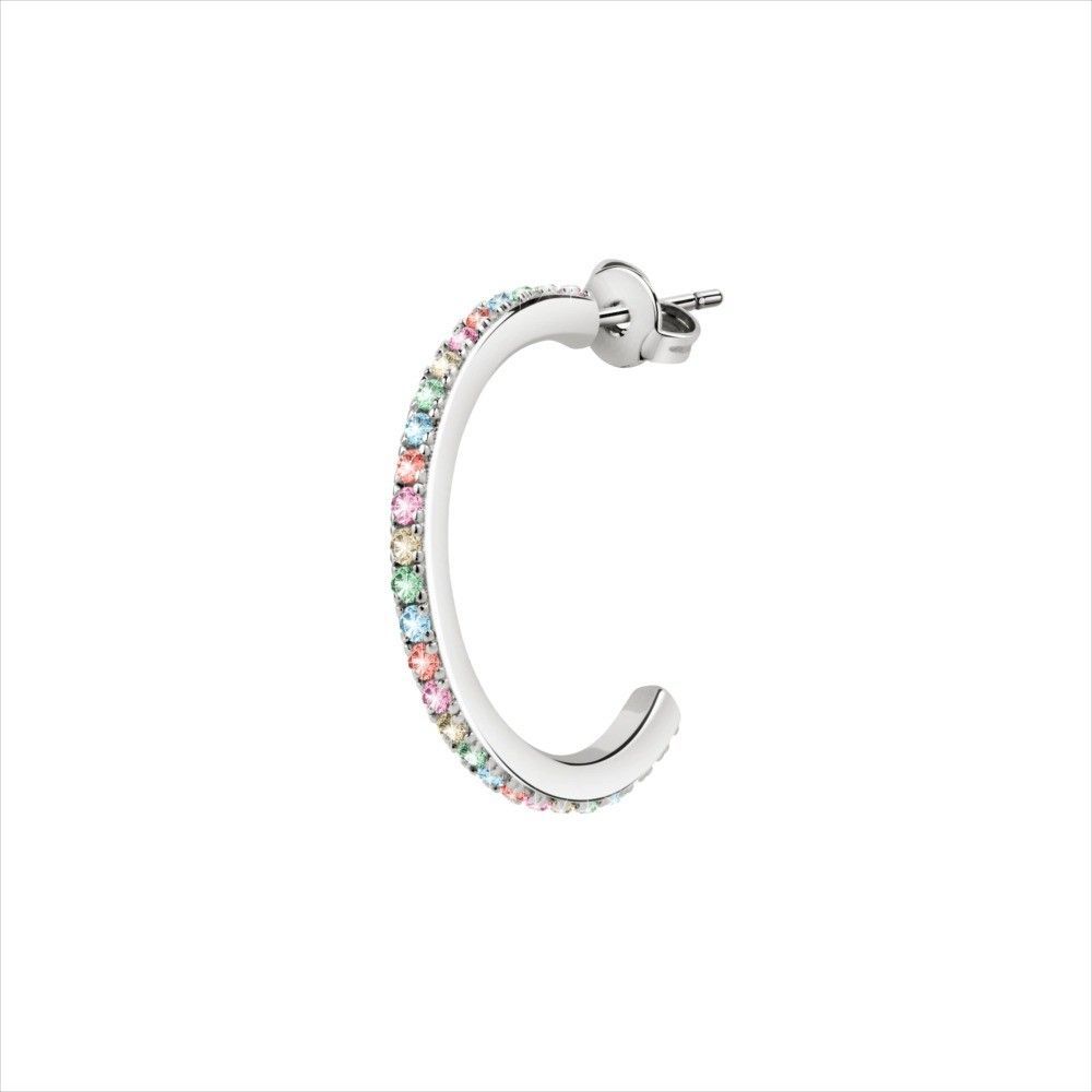 La Petite Story Single Brass C Hoop Earrings With Rainbow. A brand-new La Petite Story watch. Side view.
