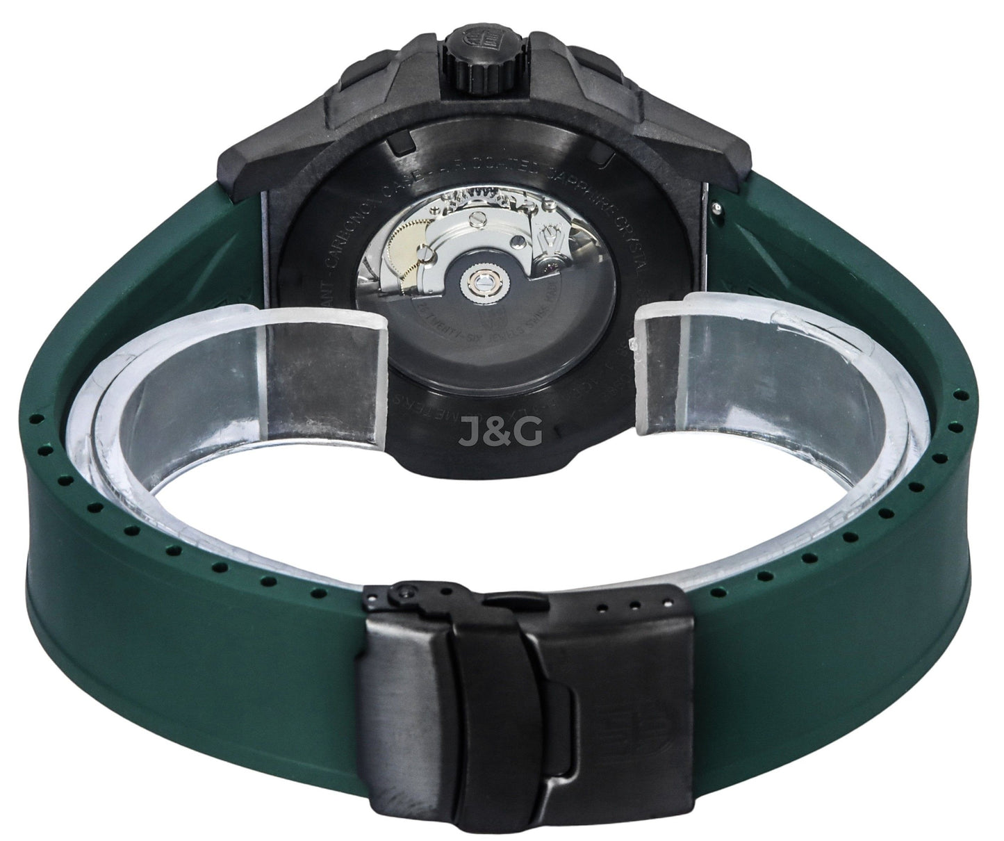 Luminox Anti-reflective Black Rubber Male XS.3877. A brand-new Luminox watch featuring a Black dial and a Rubber strap. Front view. - view 3