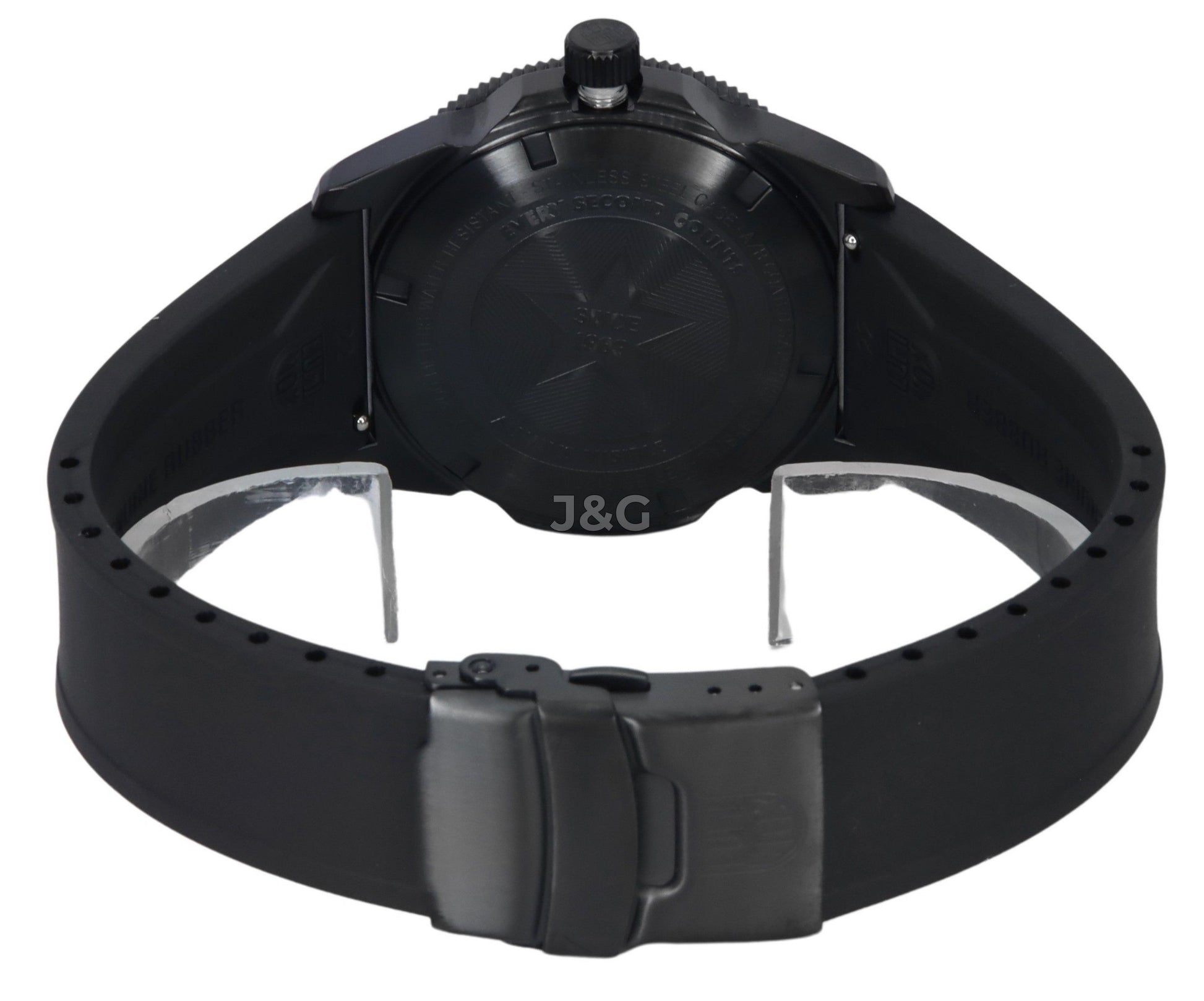 Luminox Quartz movement White Rubber Male XS.3127M. A brand-new Luminox watch featuring a White dial and a Rubber strap. Side view. - view 4