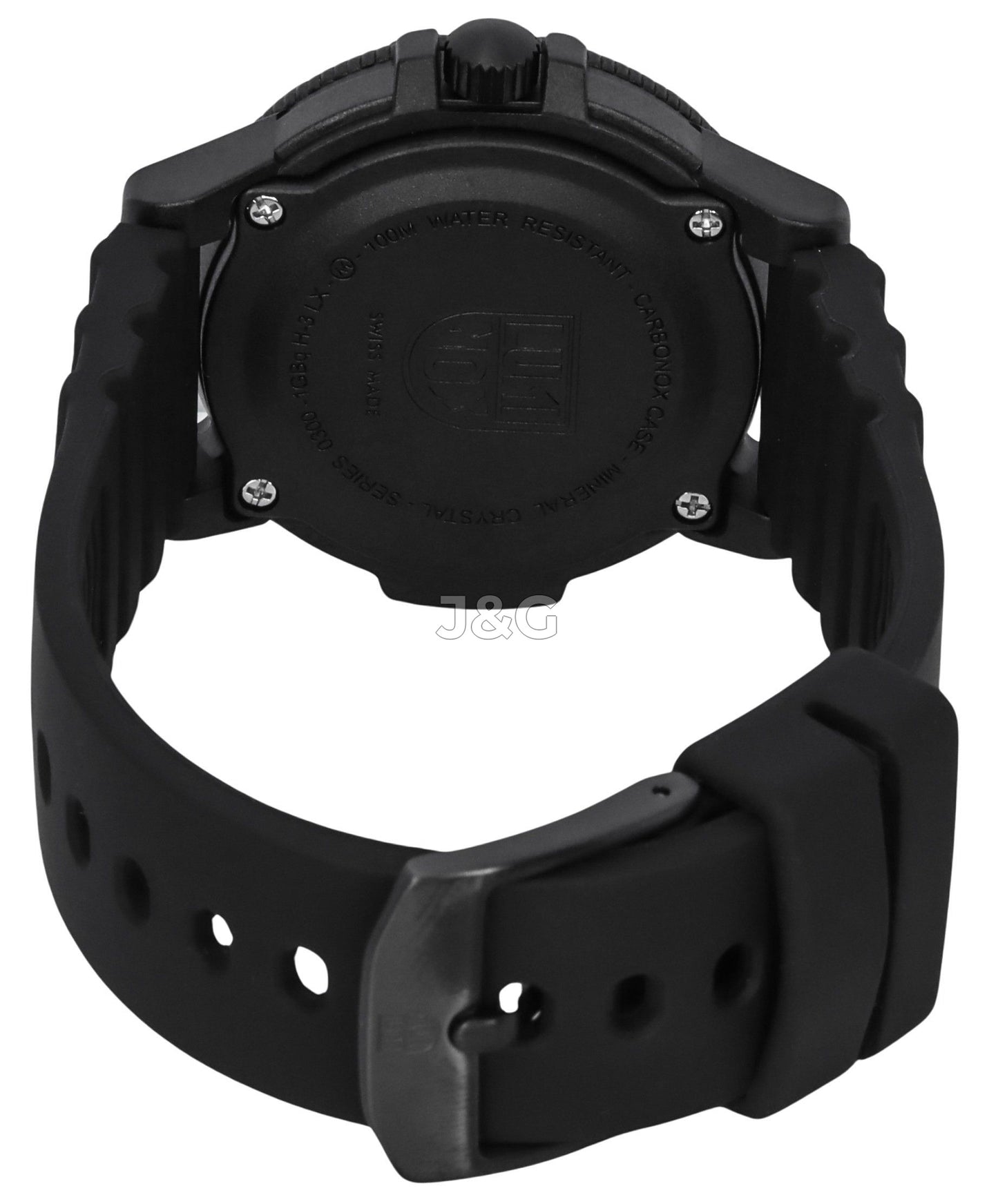 Luminox Sea Leatherback Turtle Quartz movement Black Silicone Male XS.0301.BO.L. A brand-new Luminox Sea watch featuring a Black dial and a Silicone strap. Angled view. - view 3