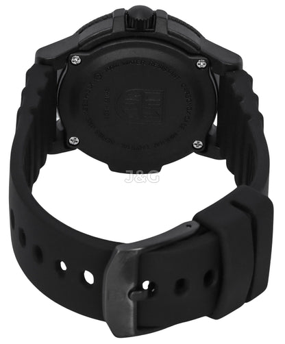 Luminox Sea Leatherback Turtle Quartz movement Black Silicone Male XS.0301.BO.L. A brand-new Luminox Sea watch featuring a Black dial and a Silicone strap. Angled view. - view 3